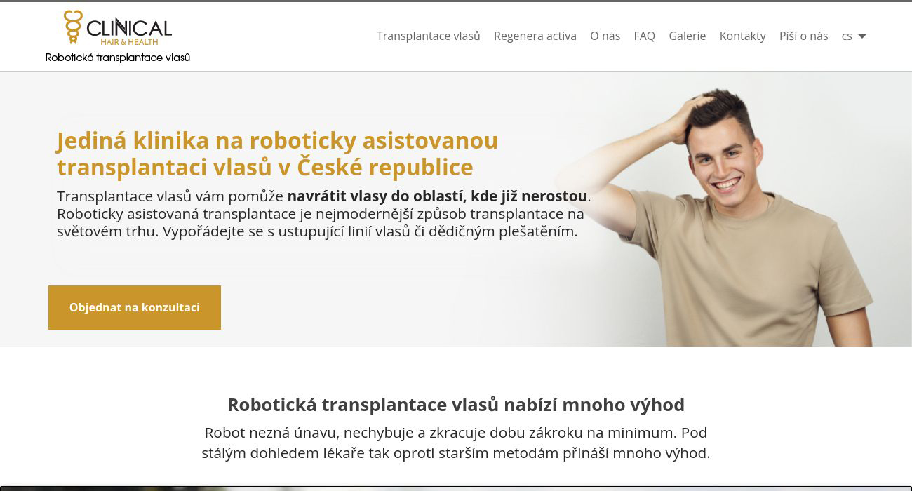 Clinical Hair&Health Robotická transplantace vlasů