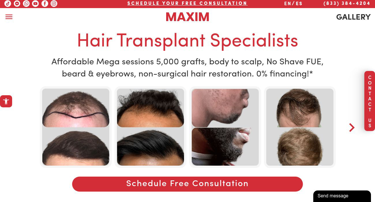 MAXIM Hair Restoration & Transplants