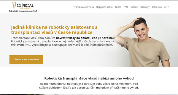 Clinical Hair&Health Robotická transplantace vlasů